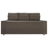 Sofá Retrátil E Reclinável 3 Lugares Londres 2.10cm C/molas - Veludo Marrom Castor - 5