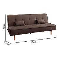 Sofá Cama Silver 3 Lugares Reclinável Suede Marrom Café 1,92 - Star Confort Marrom Café - 3