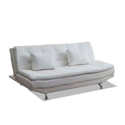Sofá Cama Valencia 3 Lugares Reclinável Material Sintético Branco - Star Confort Branco