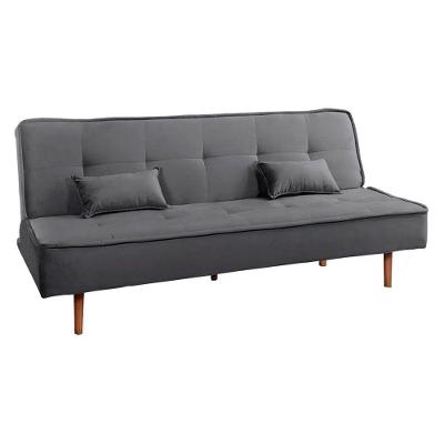 Sofá Cama Silver 3 Lugares Reclinável Suede Cinza Chumbo 1,92 - Star Confort Cinza Chumbo