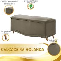 Conjunto Cabeceira E Calçadeira Holanda 1,95 Cm Veludo Star Confort Marrom Castor - 5