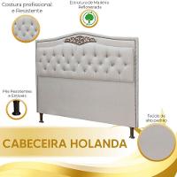 Conjunto Cabeceira E Calçadeira Holanda 1,95 Cm Linho Star Confort Carvalho