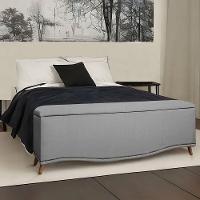 Conjunto Cabeceira E Calçadeira Holanda 1,95 Cm Linho Star Confort Grafite - 7