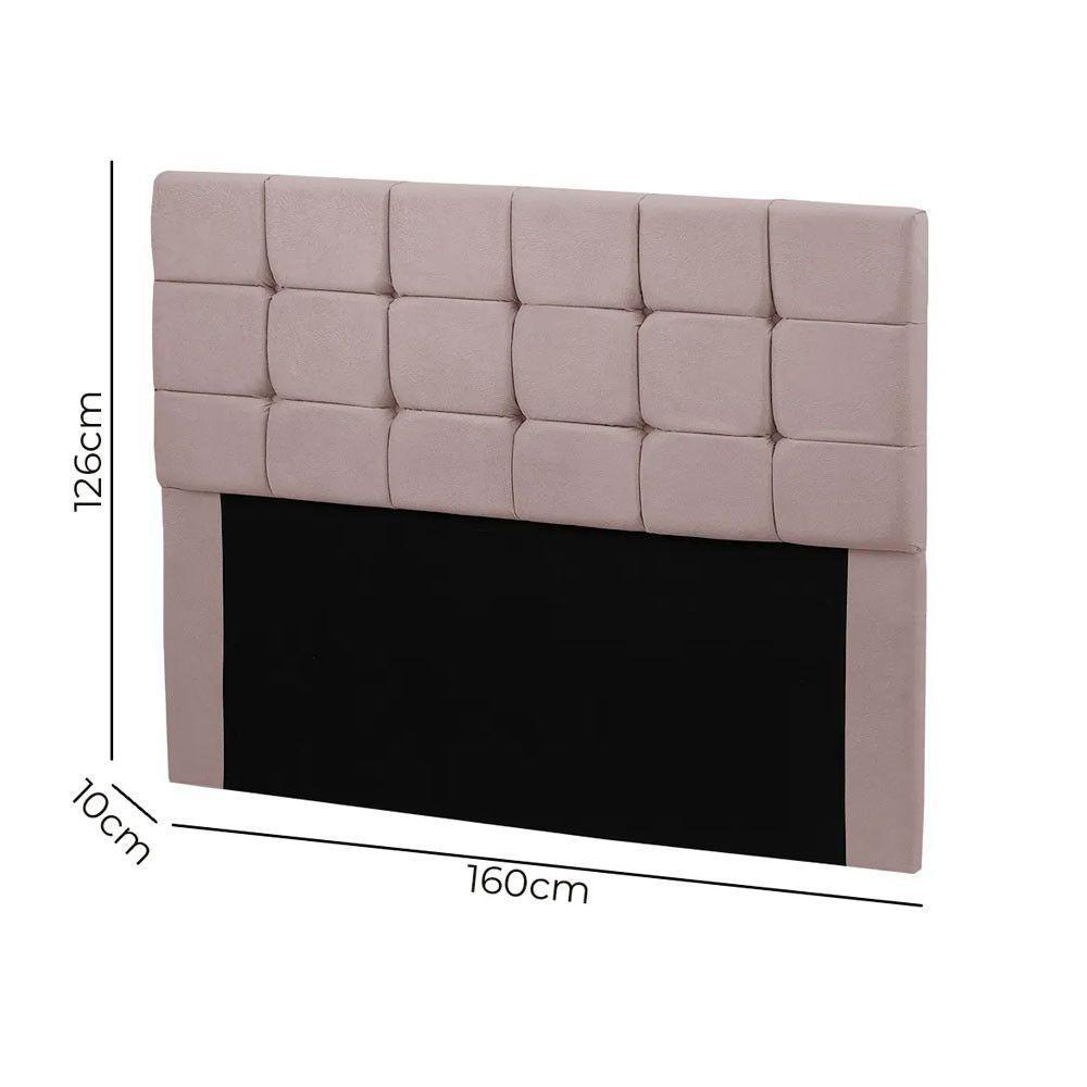 Cabeceira Cama Box Queen 1,60 Estofada Julia Veludo Rose Star Confort Rose - 5