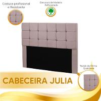 Cabeceira Cama Box Queen 1,60 Estofada Julia Veludo Rose Star Confort Rose