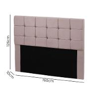 Cabeceira Cama Box Queen 1,60 Estofada Julia Veludo Rose Star Confort Rose - 5