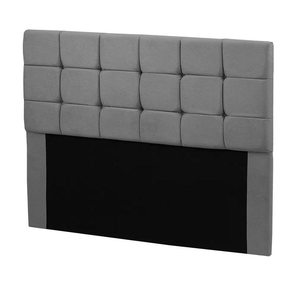 Cabeceira Cama Box Queen 1,60 Estofada Julia Veludo Chumbo Star Confort Chumbo - 1