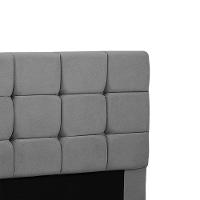 Cabeceira Cama Box Queen 1,60 Estofada Julia Veludo Chumbo Star Confort Chumbo - 5