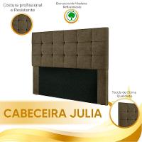 Cabeceira Cama Box Queen 1,60 Estofada Suede Marrom Chocolate Julia Plus Star Confort Marrom Chocolate - 3