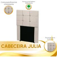 Cabeceira Estofada Cama Box Solteiro 0.90 Julia Veludo Star Confort Bege Marfim - 5