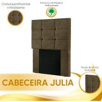 Cabeceira Estofada Cama Box Solteiro 0.90 Julia Suede Star Confort Marrom