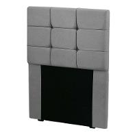 Cabeceira Estofada Cama Box Solteiro 0.90 Julia Veludo Star Confort Cinza Chumbo - 1