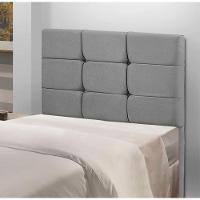 Cabeceira Estofada Cama Box Solteiro 0.90 Julia Veludo Star Confort Cinza Chumbo