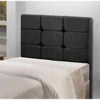 Cabeceira Estofada Cama Box Solteiro 0.90 Julia Veludo Star Confort Preto - 1