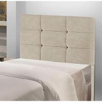 Cabeceira Estofada Cama Box Solteiro 0.90 Julia Suede Star Confort Bege