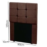 Cabeceira Estofada Cama Box Solteiro 0.90 Julia Suede Star Confort Café