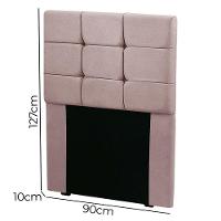 Cabeceira Estofada Cama Box Solteiro 0.90 Julia Veludo Star Confort Rose