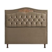 Cabeceira Holanda 195cm King Size Estofada Veludo Star Confort Marrom Castor - 1