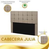 Cabeceira Julia Cama Box Casal 140cm Estofada Suede Bege Star Confort Bege - 5