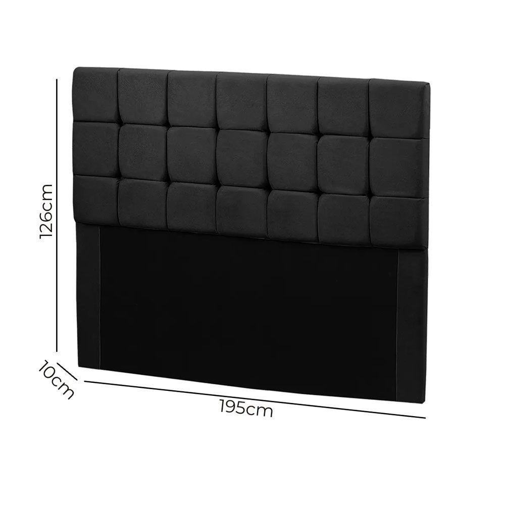 Cabeceira Julia 195cm De Largura King Size Veludo Star Confort Preto - 4