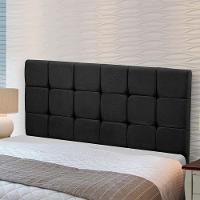 Cabeceira Julia 195cm De Largura King Size Veludo Star Confort Preto - 1