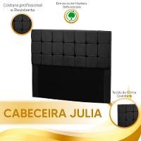 Cabeceira Julia 195cm De Largura King Size Veludo Star Confort Preto - 3