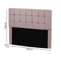 Cabeceira Julia Estofada King Size 195cm Em Veludo Rose Star Confort Rose