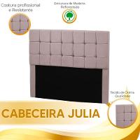 Cabeceira Julia Estofada King Size 195cm Em Veludo Rose Star Confort Rose - 5