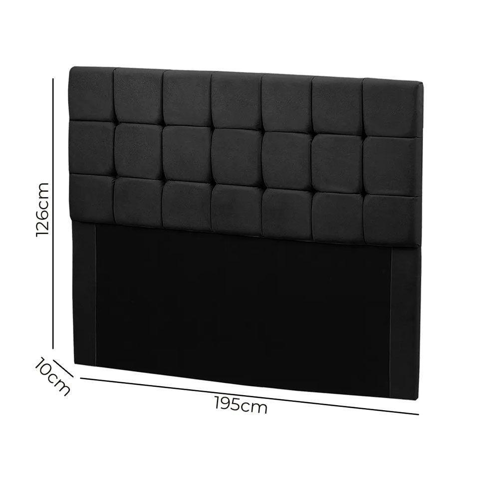 Cabeceira Julia Estofada King Size 195cm Em Veludo Preto Star Confort Preto - 5
