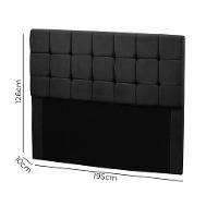 Cabeceira Julia Estofada King Size 195cm Em Veludo Preto Star Confort Preto - 5