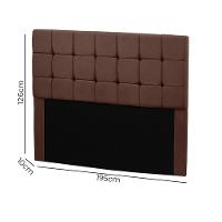 Cabeceira Julia Estofada King Size 195cm Em Suede Café Star Confort Café - 6