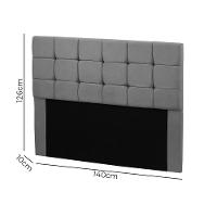 Cabeceira Julia Cama Box Casal 140cm Estofada Veludo Chumbo Star Confort Chumbo - 6