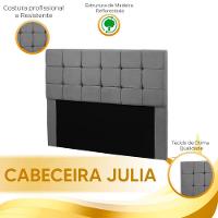 Cabeceira Julia Cama Box Casal 140cm Estofada Veludo Chumbo Star Confort Chumbo - 8