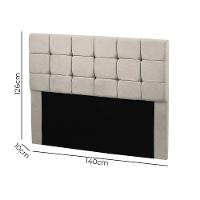 Cabeceira Julia Cama Box Casal 140cm Estofada Veludo Bege Marfim Star Confort Bege Marfim - 2