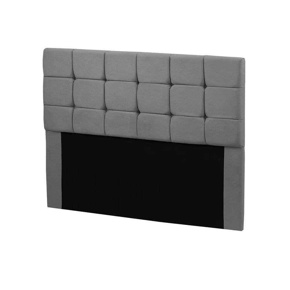 Cabeceira Julia 195cm De Largura King Size Veludo Star Confort Cinza Chumbo - 5