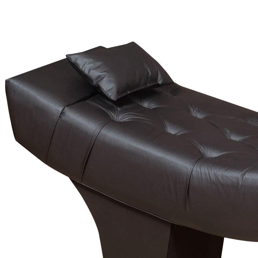 Maca Estofada Para Clínica De Estética Facial Com Capitonê Andressa Material Sintético Star Confort Marrom - 5