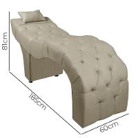 Maca Estofada Para Clínica De Estética Facial Com Capitonê Andressa Suede Star Confort Bege - 7