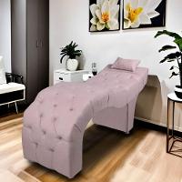 Maca Estofada Para Clínica De Estética Facial Com Capitonê Andressa Veludo Star Confort Rose - 2