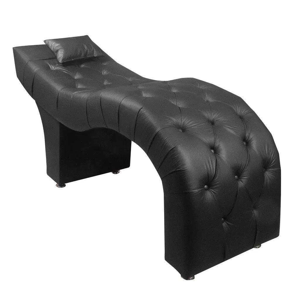 Maca Estofada Para Clínica De Estética Facial Com Capitonê Andressa Preto Material Sintético Star Confort Preto - 1