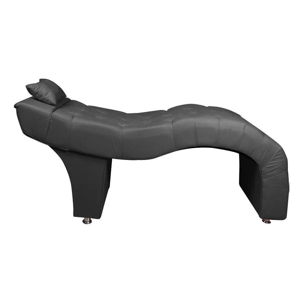 Maca Estofada Para Clínica De Estética Facial Com Capitonê Andressa Cinza Veludo Star Confort Cinza - 6