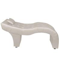 Maca Estofada Para Clínica De Estética Facial Com Capitonê Andressa Bege Material Sintético Star Confort Bege - 6