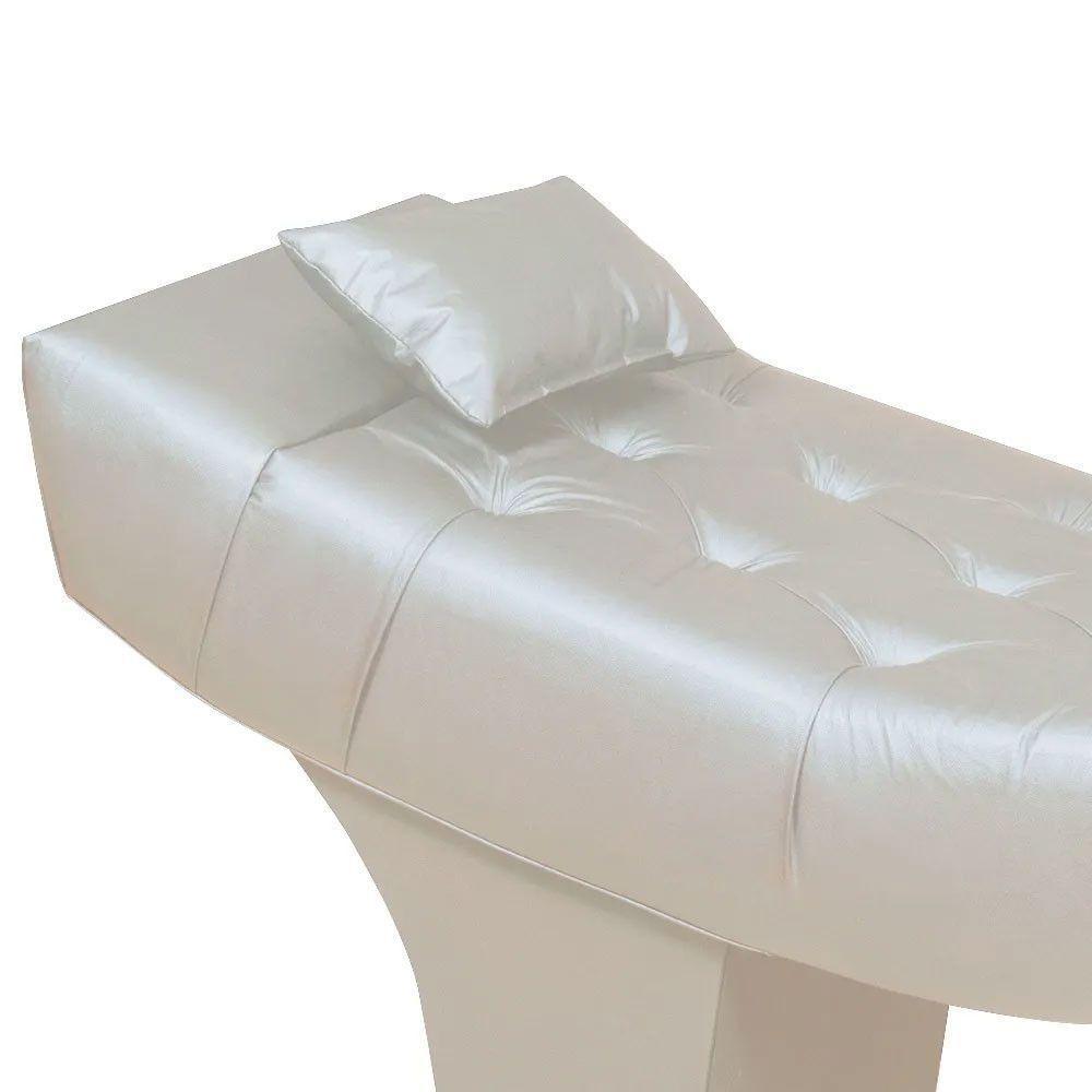 Maca Estofada Para Clínica De Estética Facial Com Capitonê Andressa Material Sintético Star Confort Bege - 6