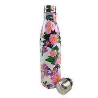 Garrafa Termica Estampada Flores Inox 500ml Floral Florido Dia A Dia Treino Caminhada Academia Traba - 1