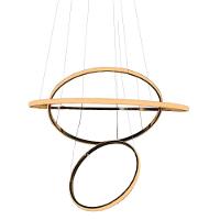 Luminaria Pendente 3 Em 1 Led Aneis Arco Perfil Infinito Lustre Ajustavel Regulavel Sala De Jantar Q - 1