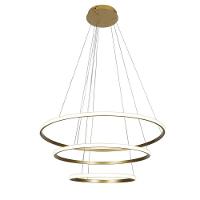 Luminaria Pendente 3 Em 1 Led Aneis Arco Perfil Infinito Lustre Ajustavel Regulavel Sala De Jantar Q - 3