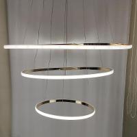 Luminaria Pendente 3 Em 1 Led Aneis Arco Perfil Infinito Lustre Ajustavel Regulavel Sala De Jantar Q - 7