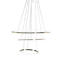 Luminaria Pendente 3 Em 1 Led Aneis Arco Perfil Infinito Lustre Ajustavel Regulavel Sala De Jantar Q - 8