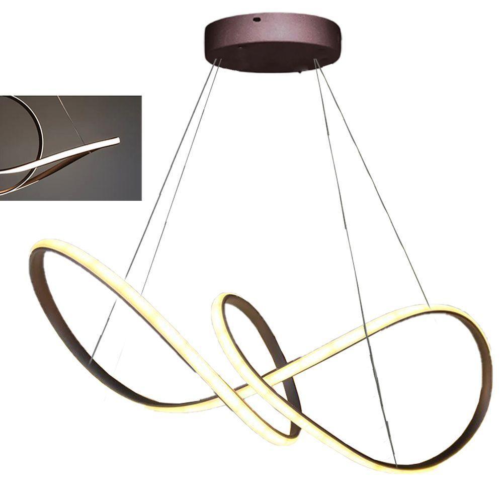 Lustre Arco Infinito Luminaria Aneis 3 Em 1 Led 49w Pendente Quarto Sala De Jantar Recepçao Residenc - 8