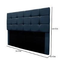 Cabeceira Cama Box Estofada Solteiro 90 Cm Bianca Suede Cor:azul Marinho - 3