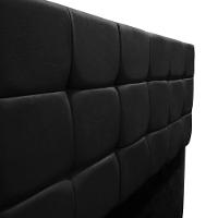 Cabeceira Cama Box Estofada King 195 Cm Bianca Suede Cor:preto